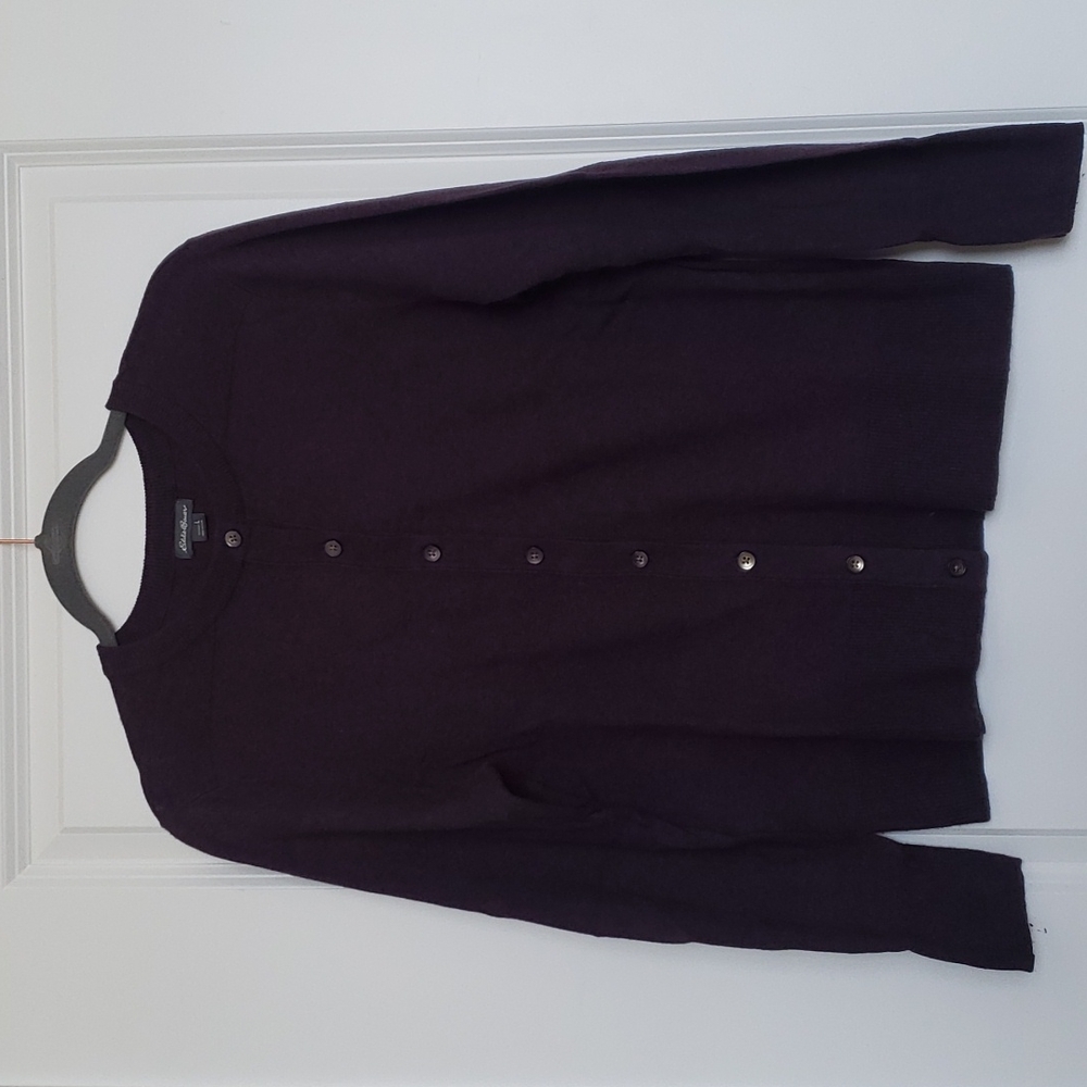Purple Eddie Bauer cardigan